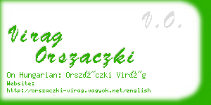 virag orszaczki business card